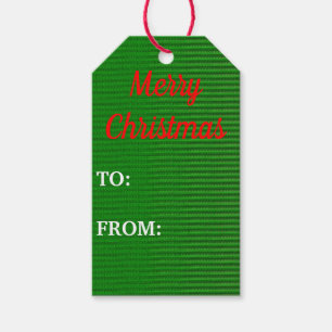 Merry Christmas Gift Tags, Set of Ten (10) Gift Tags