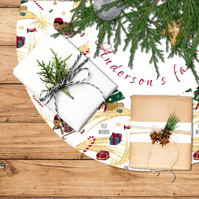 Merry Christmas, gifts, and sweets for everyone Brushed Polyester Tree Skirt (Merry Christmas, gifts, and sweets for everyone Brushed Polyester Tree Skirt
)