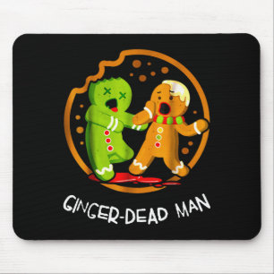Merry Christmas Ginger-dead Man Cookie Zombie Xmas Mouse Pad