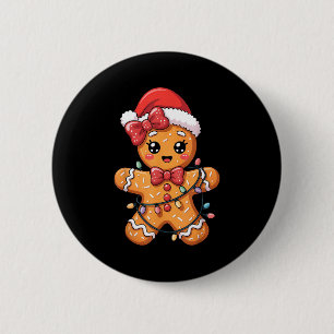Merry Christmas Gingerbread 6 Cm Round Badge