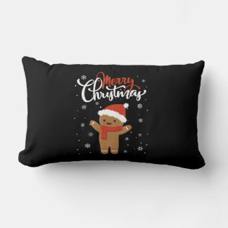 Merry christmas gingerbread | christmas cookie lumbar cushion