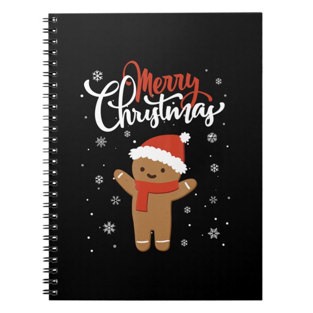 Merry christmas gingerbread | christmas cookie notebook (Front)