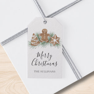Merry Christmas Gingerbread Cookies Gift Tags