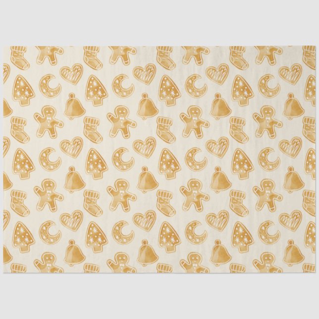 Merry Christmas Gingerbread Cookies Tissue Paper (Front)
