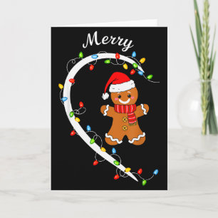 Merry Christmas Gingerbread Couple Christmas Pajam Card