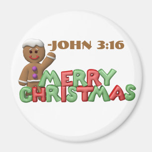 Merry Christmas Gingerbread Customise It Magnet
