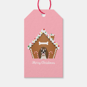 Merry Christmas Gingerbread Dog House Gift Tags