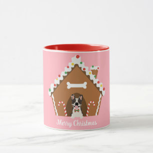 Merry Christmas Gingerbread Dog House Mug