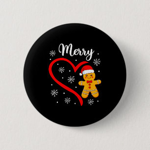 Merry Christmas Gingerbread Family Couples Xmas Pa 6 Cm Round Badge