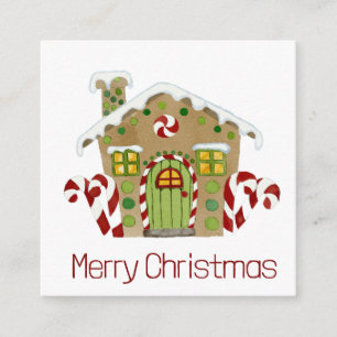 Merry Christmas Gingerbread house Enclosure Card