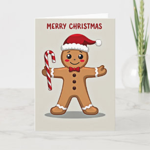 Merry Christmas Gingerbread Man Card