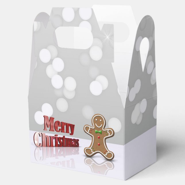 Merry Christmas Gingerbread Man Favour Box (Opened)