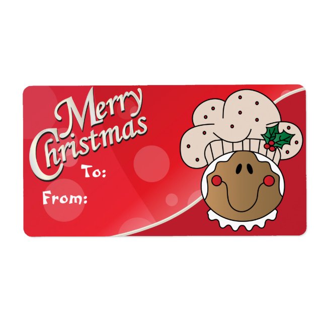 Merry Christmas Gingerbread Man Gift Tags (Front)
