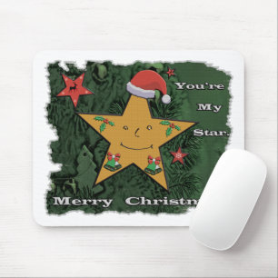 Merry Christmas gingerbread star  Mouse Pad