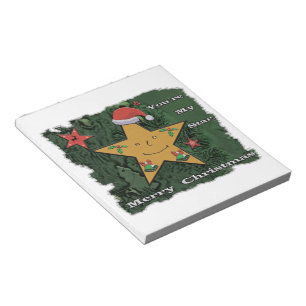 Merry Christmas gingerbread star  Notepad