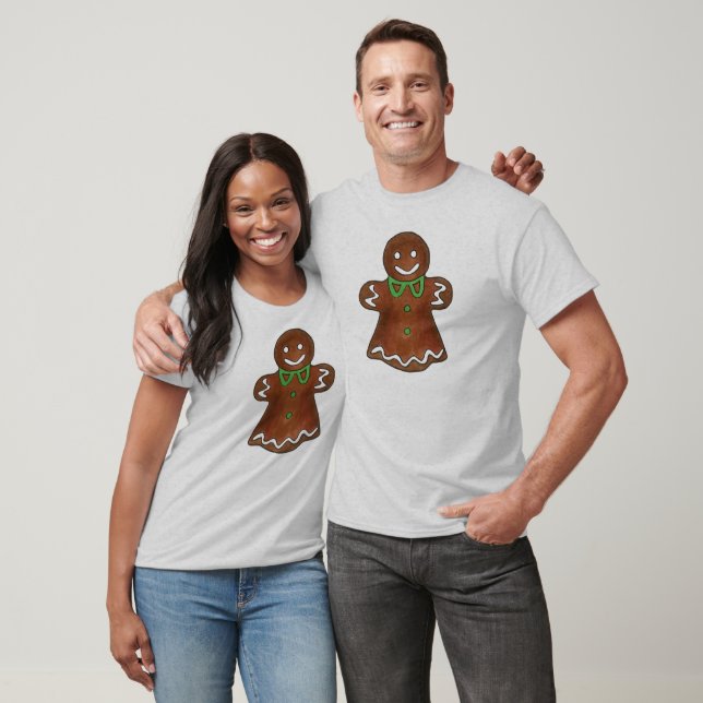 Merry Christmas Gingerbread Woman Lady Cookie  T-Shirt (Unisex)