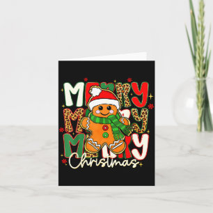 Merry Christmas Gingerbread Xmas Coquette Tis The  Card