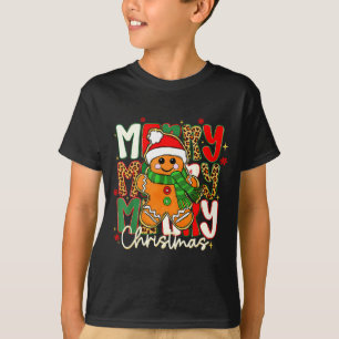 Merry Christmas Gingerbread Xmas Coquette Tis The  T-Shirt