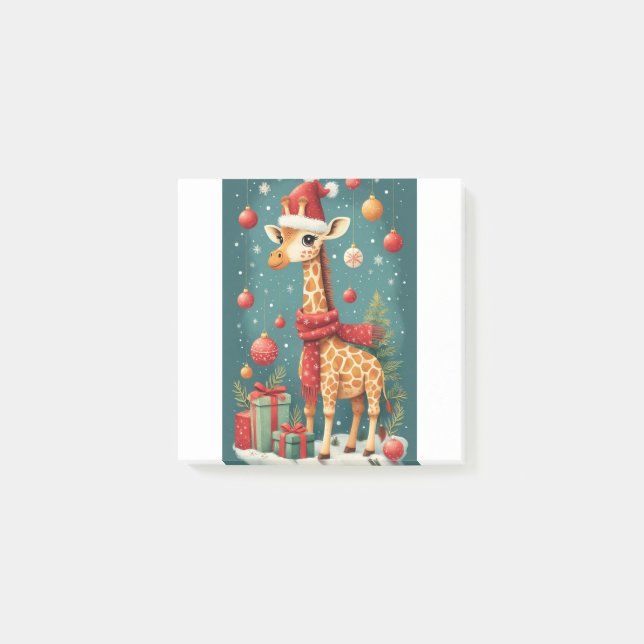 Merry Christmas Giraffe Post-it Notes (Front)