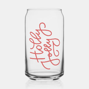 Merry Christmas Glass   Festive Holiday Drinkware