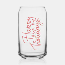 Merry Christmas Glass | Festive Holiday Drinkware