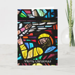 merry christmas glass holiday card