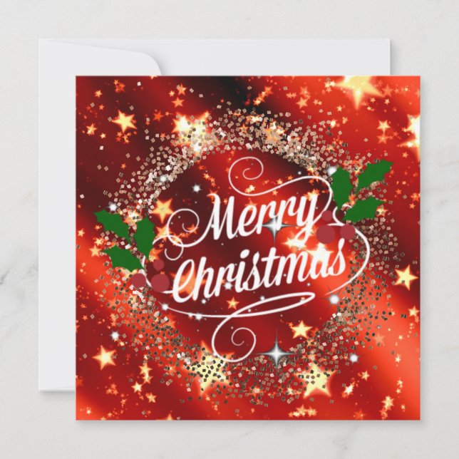 Merry Christmas glitter and shine Card (Front)