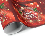 Merry Christmas, Glitter and Shine,  Wrapping Paper<br><div class="desc">Merry Christmas,  glitter and shine red,  festive holiday design</div>