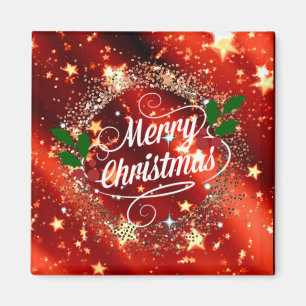 Merry Christmas, glitter and sparkle Magnet