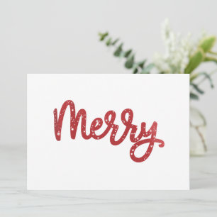 Merry Christmas Glitter Holiday  Card
