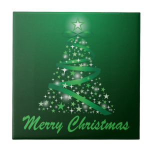 Merry Christmas Glow Tree Tile
