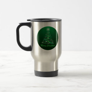 Merry Christmas Glow Tree Travel Mug