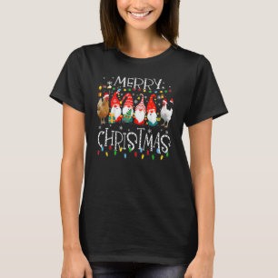 Merry Christmas Gnome Chicken  Family Xmas Kids Ad T-Shirt