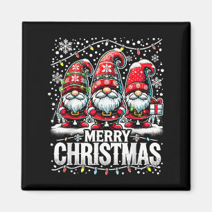 Merry Christmas Gnome Funny Family Christmas  Magnet