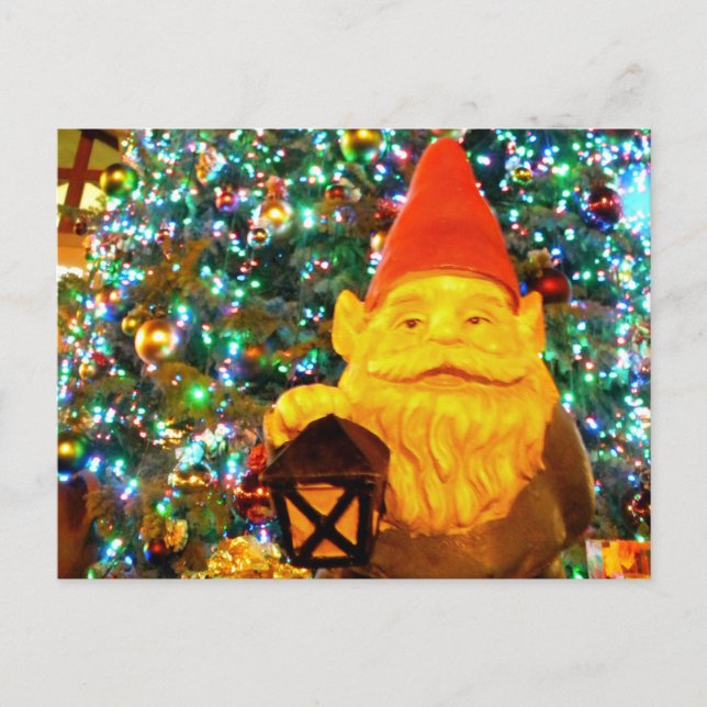 Merry Christmas Gnome Holiday Postcard (Front)