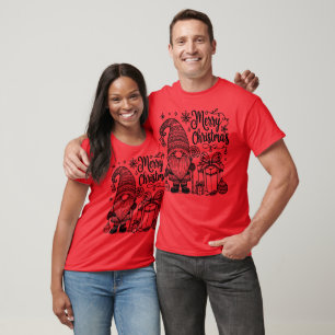 Merry Christmas Gnome Santa T-Shirt