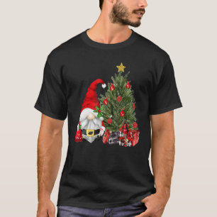 Merry Christmas  Gnome With Christmas Tree Xmas T-Shirt