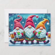Merry Christmas, gnomes drink Christmas drinks