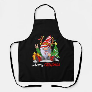Merry Christmas Gnomes Family Christmas Apron