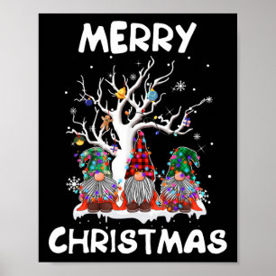 Merry Christmas Gnomes Fun Xmas Family Men Women  Poster