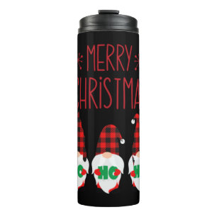 MERRY CHRISTMAS GNOMES THERMAL TUMBLER