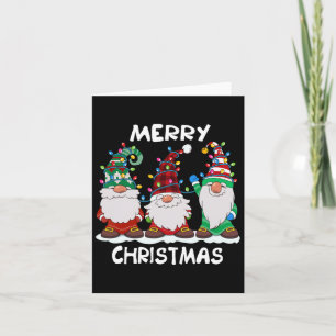 Merry Christmas Gnomes Xmas Family Men Women  Card