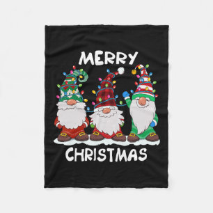 Merry Christmas Gnomes Xmas Family Men Women  Fleece Blanket