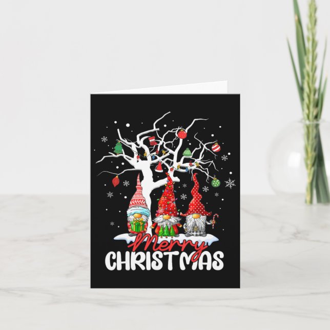 Merry Christmas Gnomes Xmas Family Men Women Kids  Card (Front)