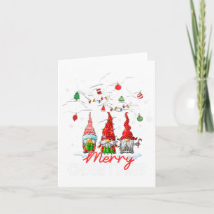 Merry Christmas Gnomes Xmas Family Men Women Kids Card