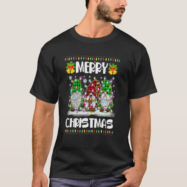 Merry Christmas Gnomes Xmas Matching Family T-Shirt (Front)