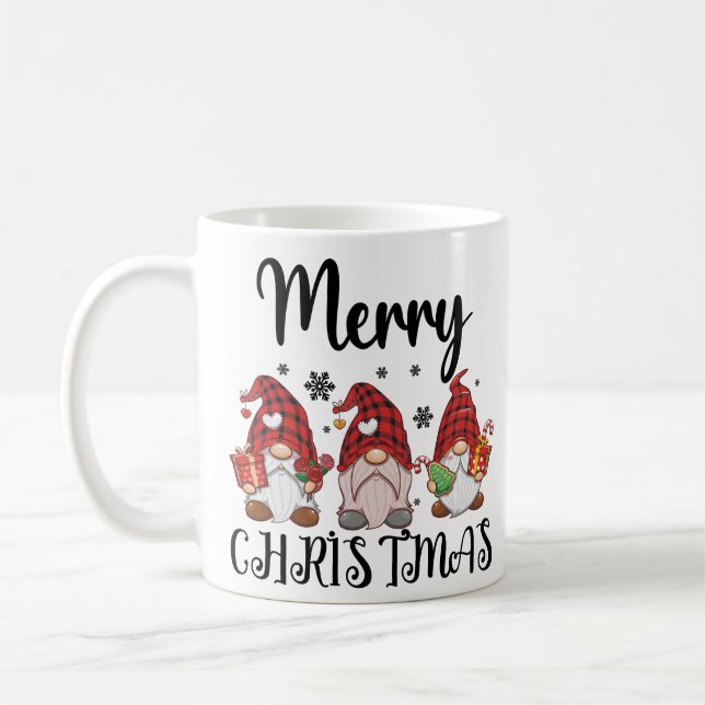 Merry Christmas Gnomies Christmas Gnomes  Coffee Mug (Left)