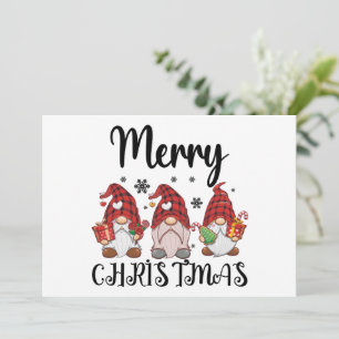 Merry Christmas Gnomies Christmas Gnomes  Invitation