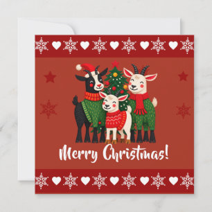 Merry Christmas Goat Family