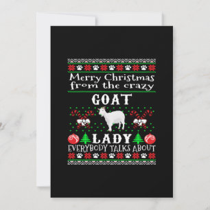 Merry Christmas Goat Lady Ugly Gift Save The Date
